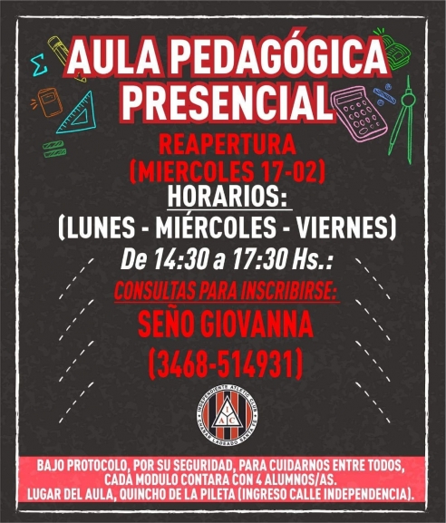 AULA PEDAGÓGICA IAC: ¡VOLVIÓ EL AULA PRESENCIAL! - 17/02/21