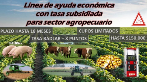 LINEA DE AYUDA ECONOMICA CON TASA SUBSIDIADA PARA SECTOR AGROPECUARIO