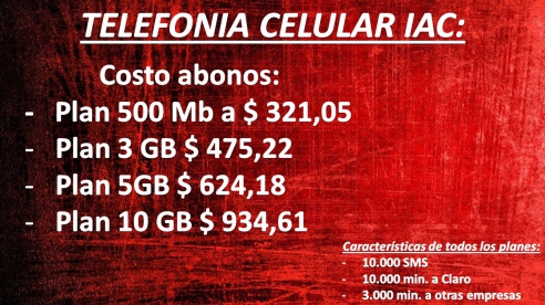 TELEFONIA CELULAR IAC: NUEVOS ABONOS 2018