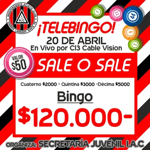  TELEBINGO IAC: FINALIZARON LOS SORTEOS - 20/04/21