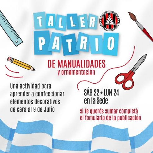 TALLER PATRIO DE MANUALIDADES Y ORNAMENTACIÓN - 22/06/24